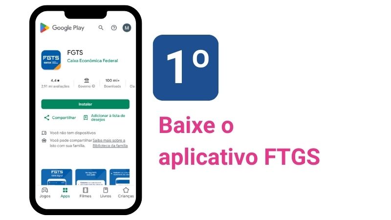 primeiro passo baixar aplicativo do FGTS para consultar NIS em 2025